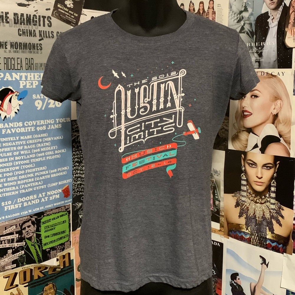 Austin City Limits Fest ‘12 Gray/Blue Tee Sz L